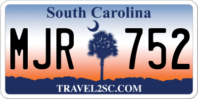 SC license plate MJR752