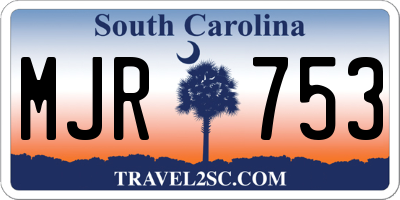 SC license plate MJR753