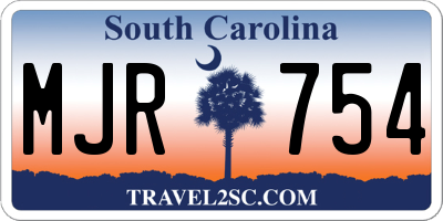 SC license plate MJR754