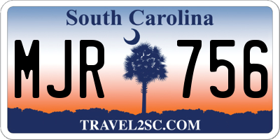 SC license plate MJR756
