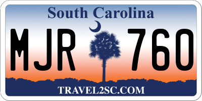 SC license plate MJR760
