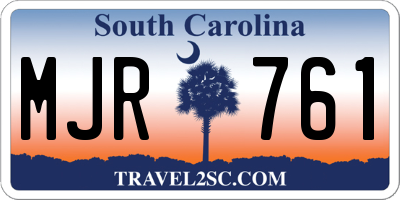 SC license plate MJR761