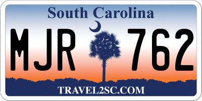 SC license plate MJR762