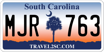 SC license plate MJR763