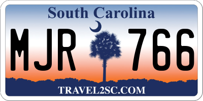 SC license plate MJR766