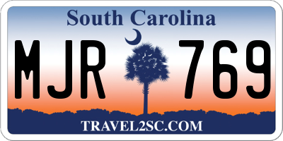 SC license plate MJR769