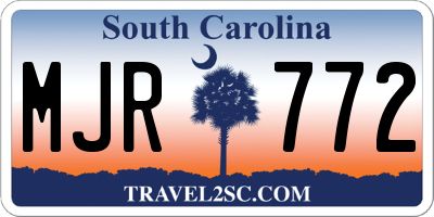 SC license plate MJR772