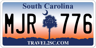 SC license plate MJR776