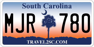 SC license plate MJR780