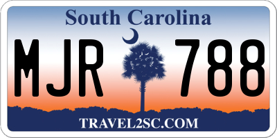 SC license plate MJR788