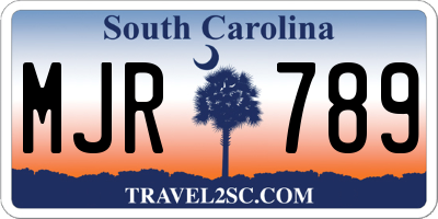 SC license plate MJR789