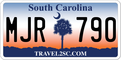 SC license plate MJR790