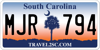 SC license plate MJR794