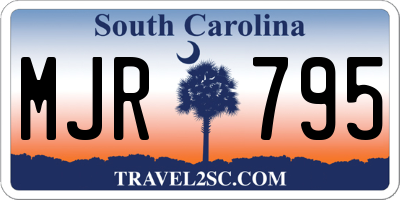 SC license plate MJR795
