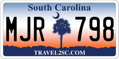 SC license plate MJR798