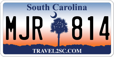 SC license plate MJR814