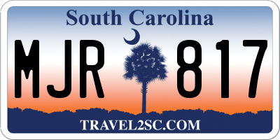 SC license plate MJR817