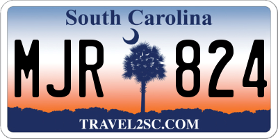 SC license plate MJR824