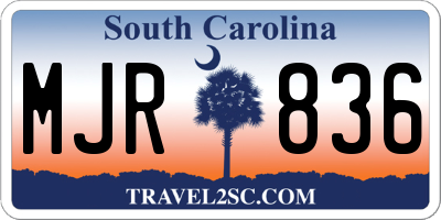 SC license plate MJR836
