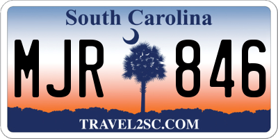 SC license plate MJR846
