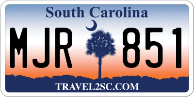 SC license plate MJR851