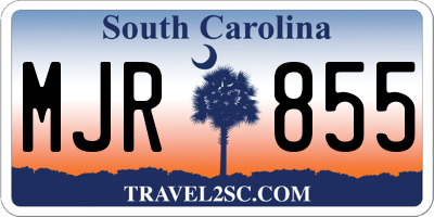 SC license plate MJR855
