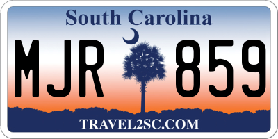SC license plate MJR859