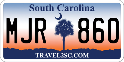 SC license plate MJR860