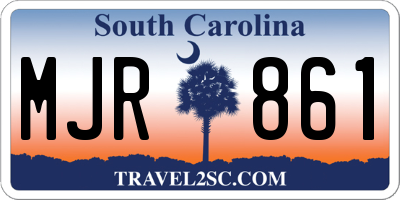 SC license plate MJR861