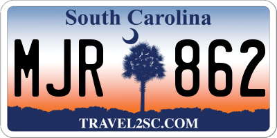 SC license plate MJR862