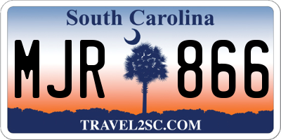 SC license plate MJR866