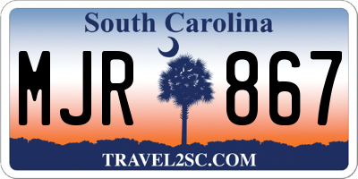 SC license plate MJR867