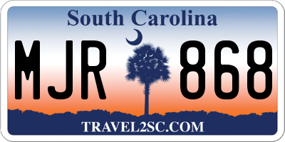 SC license plate MJR868