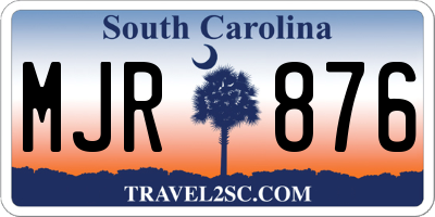 SC license plate MJR876