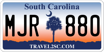 SC license plate MJR880