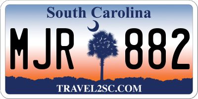 SC license plate MJR882