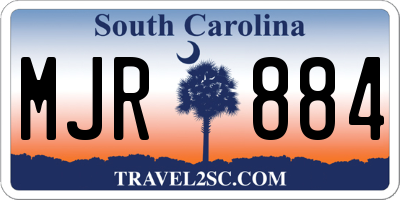 SC license plate MJR884