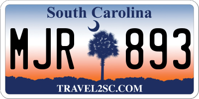 SC license plate MJR893