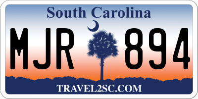 SC license plate MJR894