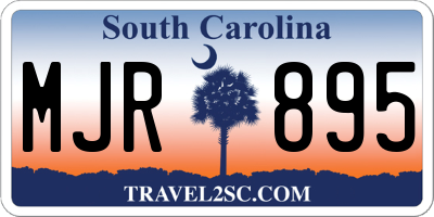 SC license plate MJR895