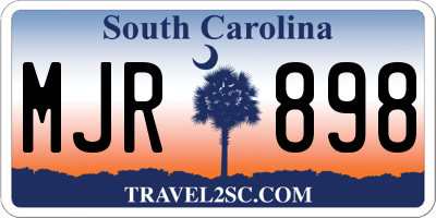 SC license plate MJR898