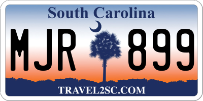 SC license plate MJR899