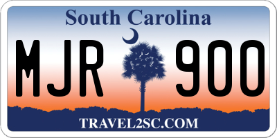 SC license plate MJR900