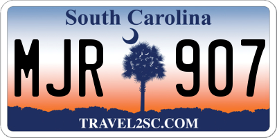 SC license plate MJR907