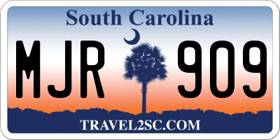 SC license plate MJR909
