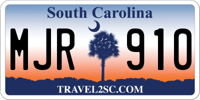SC license plate MJR910