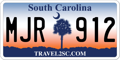 SC license plate MJR912