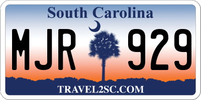 SC license plate MJR929
