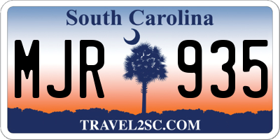 SC license plate MJR935