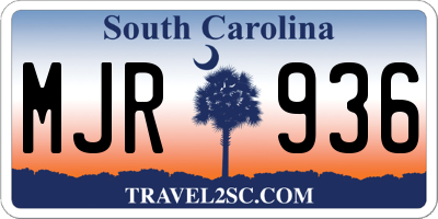 SC license plate MJR936